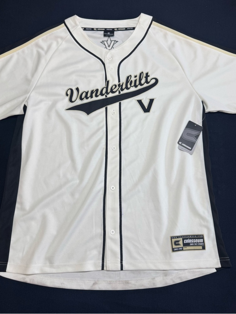 Vanderbilt Commodores Baseball Jersey Colosseum Men’s Size 2XL